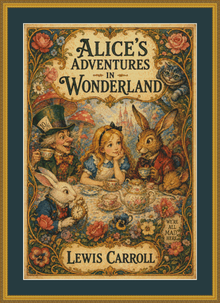 "Alice's Adventures in Wonderland" cross stitch pattern by The Old Stationery Shop