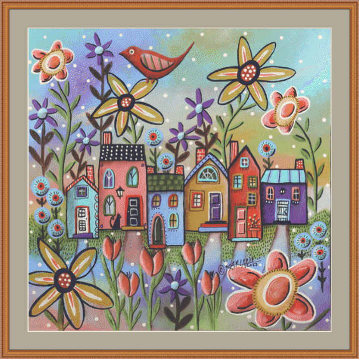 Big Bird counted cross stitch pattern by Karla Gerard