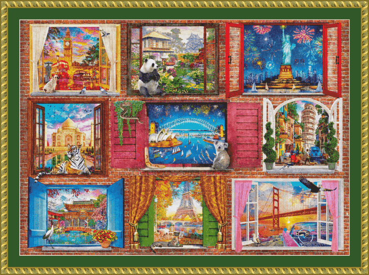 Doors of The World (Max Size/Color) counted cross stitch pattern by Dominic Davison, Licensed by MGL, www.mglart.com
