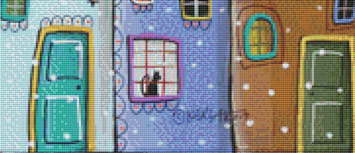 9-10 PM counted cross stitch pattern by Karla Gerard