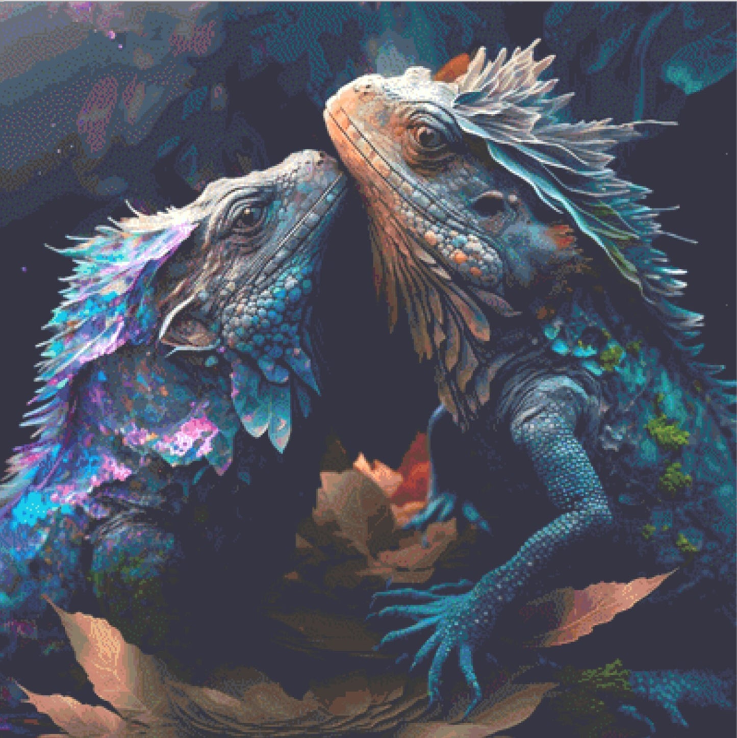 Colorful Tiny Lizard Dragons cross stitch pattern by Serr.Kai A Quill & Ink