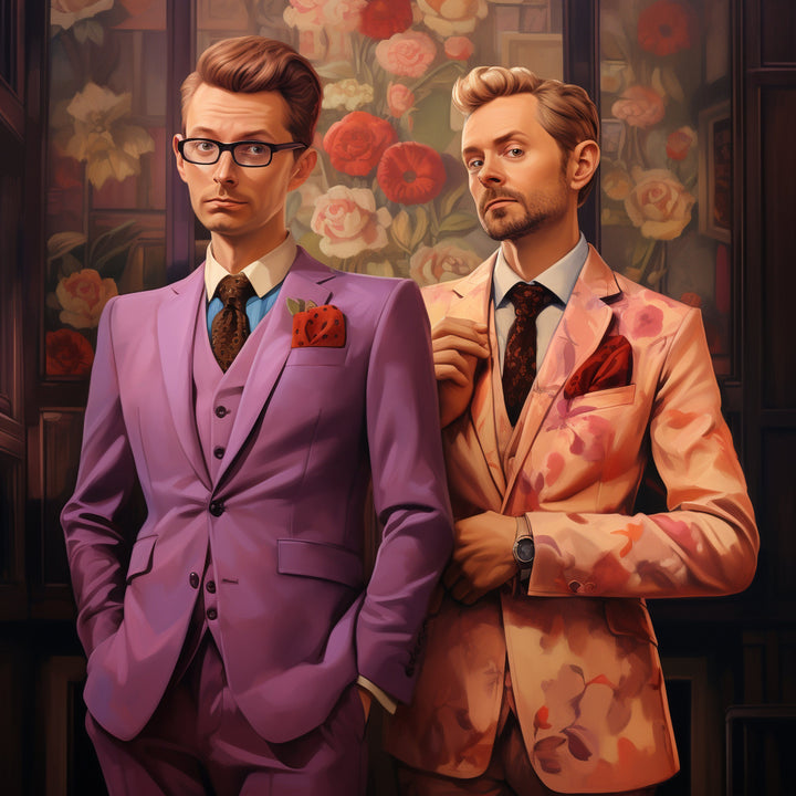 Crowley and Aziraphale cross stitch pattern by SphinxDesignStudio