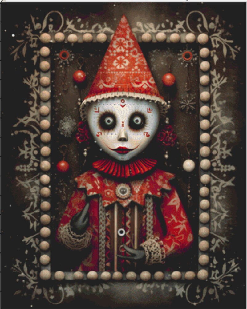 Goth Dolls Winter No. 2 cross stitch pattern by MysticMoonCraftery