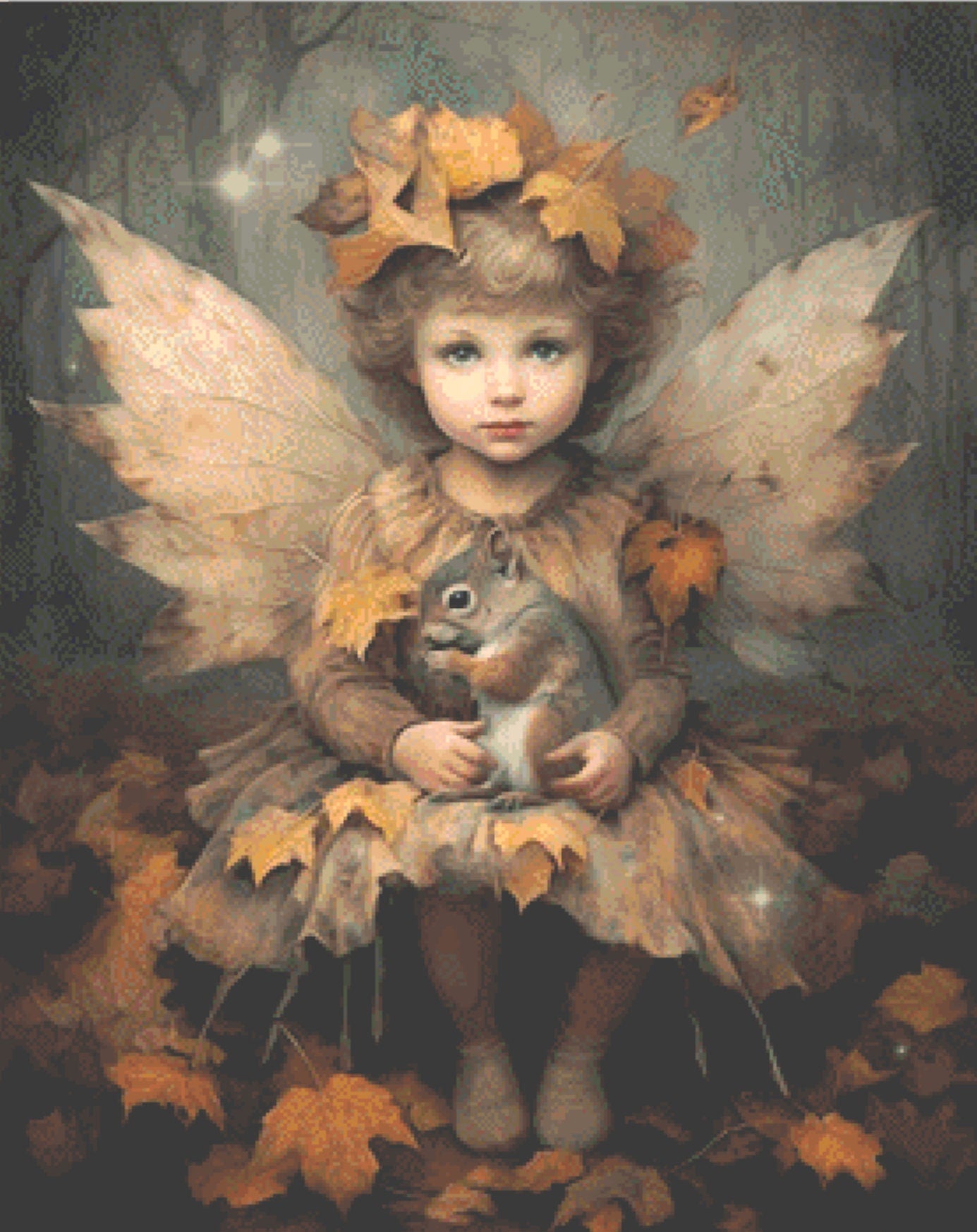 Fairy Leaves cross stitch pattern by Tammy L. Gross