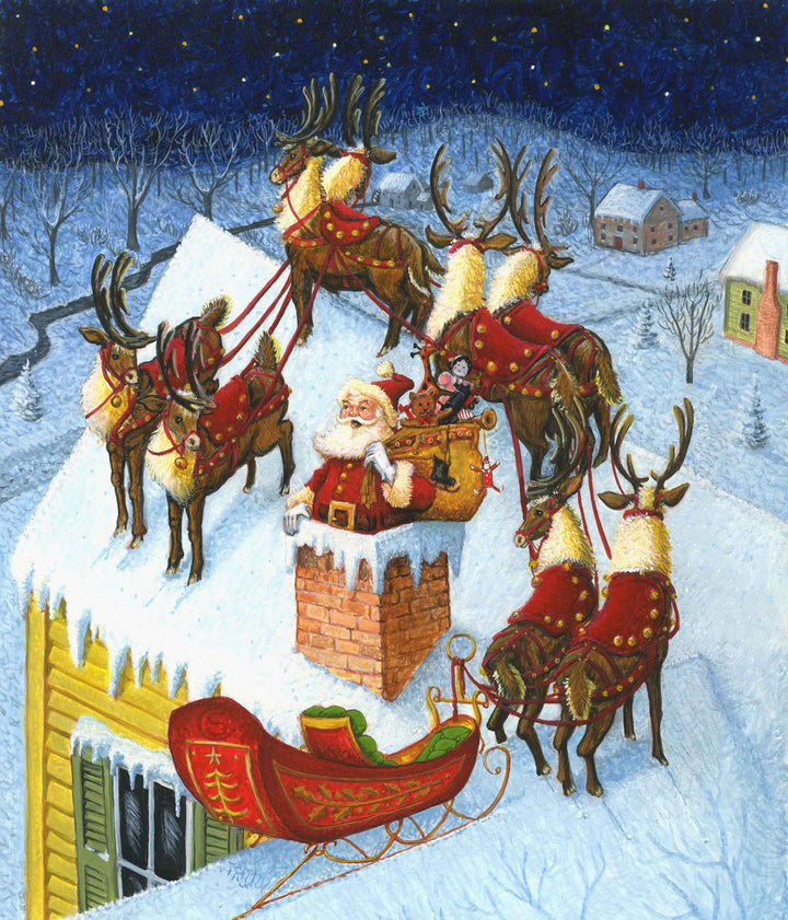 Up on The Rooftop cross stitch pattern by Joseph Holodook/Porterfields Fine Art Licensing