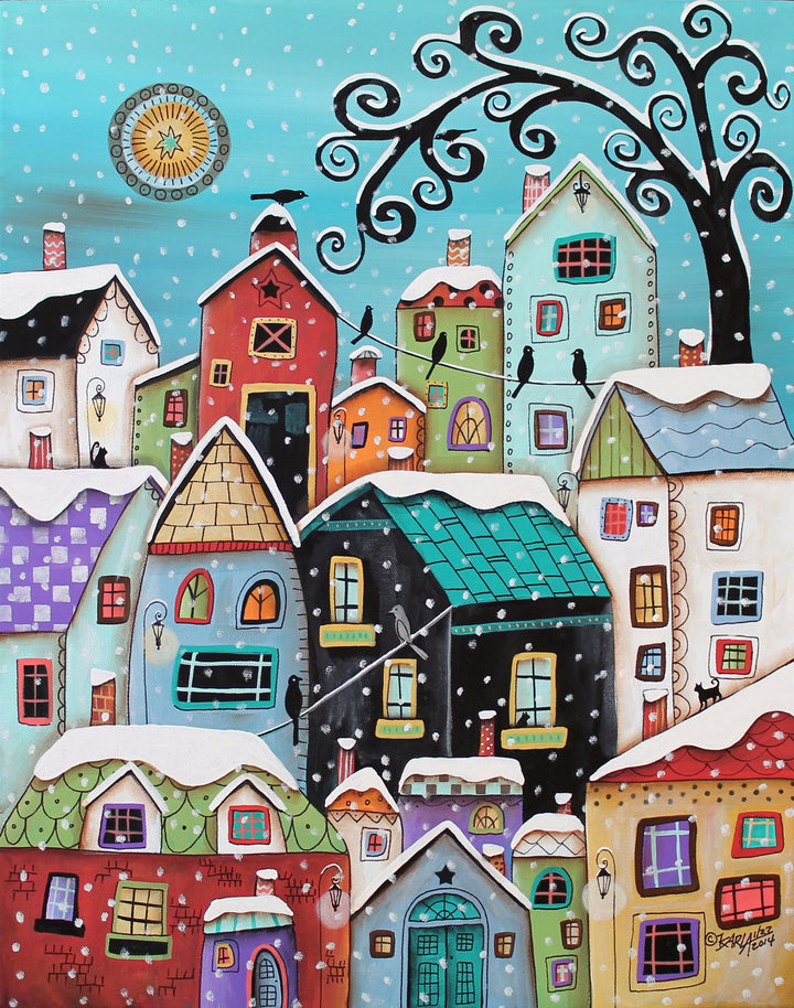Winter City cross stitch pattern by Karla Gerard