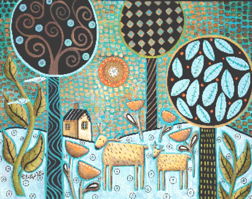 Two Deer 1 cross stitch pattern by Karla Gerard