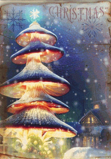 Fungi Christmas counted cross stitch pattern by SharmStudio