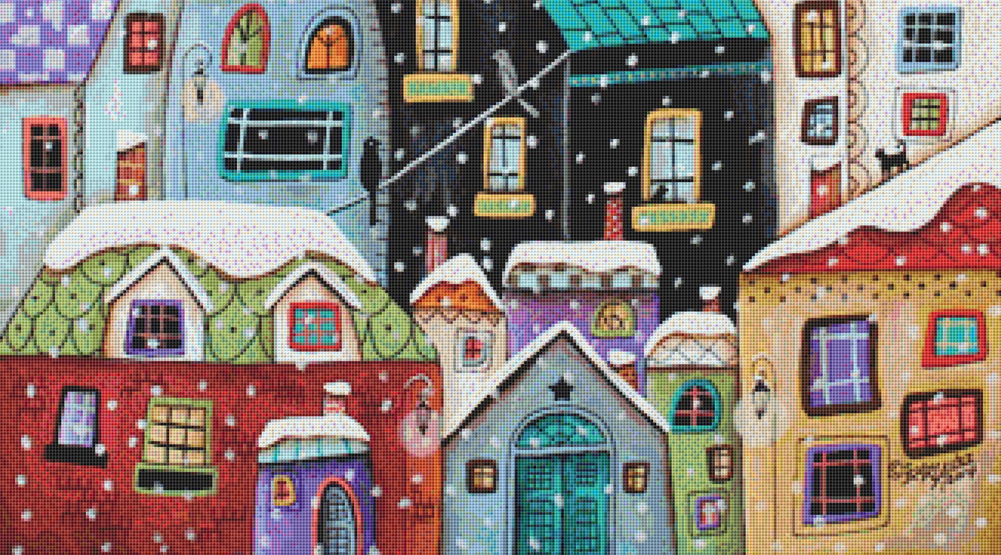 Winter City cross stitch pattern by Karla Gerard