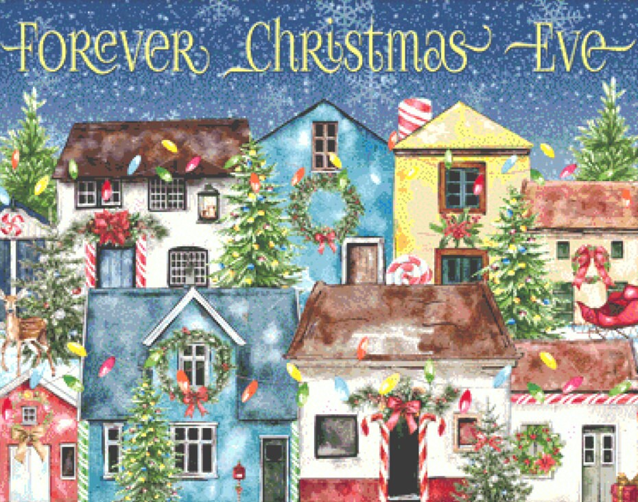 Forever Christmas Eve cross stitch pattern by IvyCottageHome