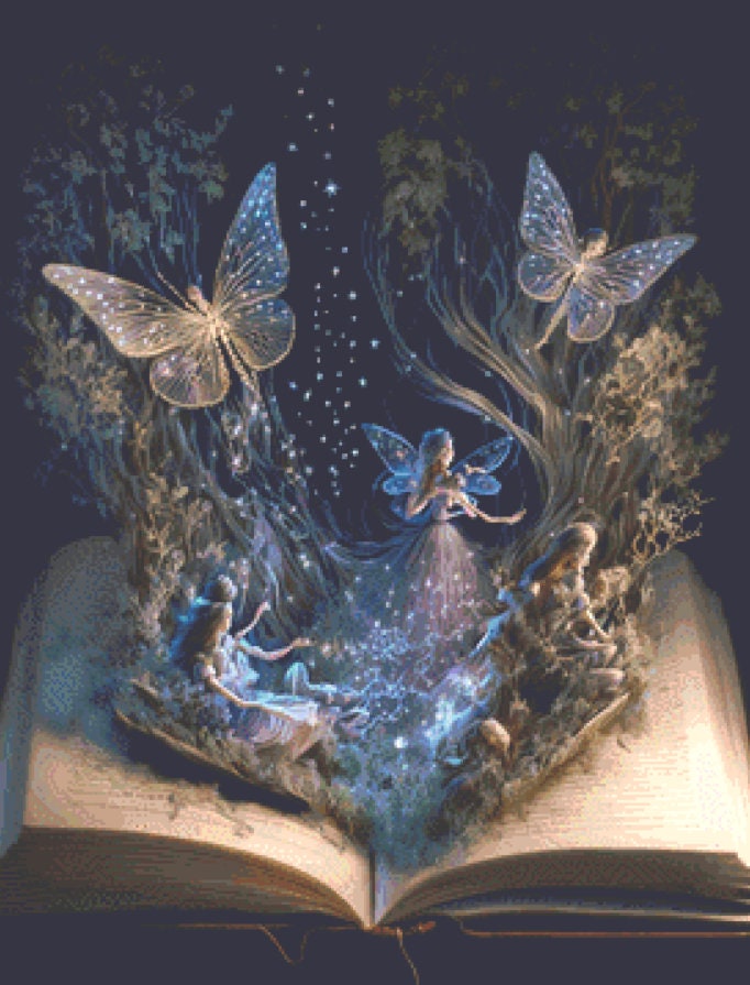 Book of Faeries ©Adobe Ext. License cross stitch pattern by StitchesSewBeautiful