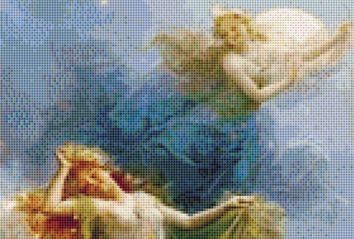 Night Sky Vintage Postcard ©Adobe Ext. License cross stitch pattern by StitchesSewBeautiful