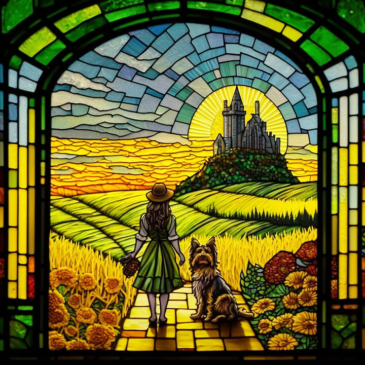 WoZ Stained-Glass 3 cross stitch pattern by SphinxDesignStudio