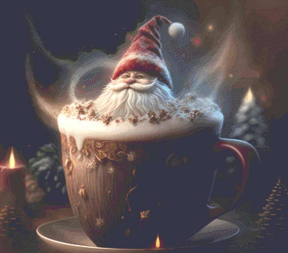 Christmas Coffee cross stitch pattern by Serr.Kai A Quill & Ink