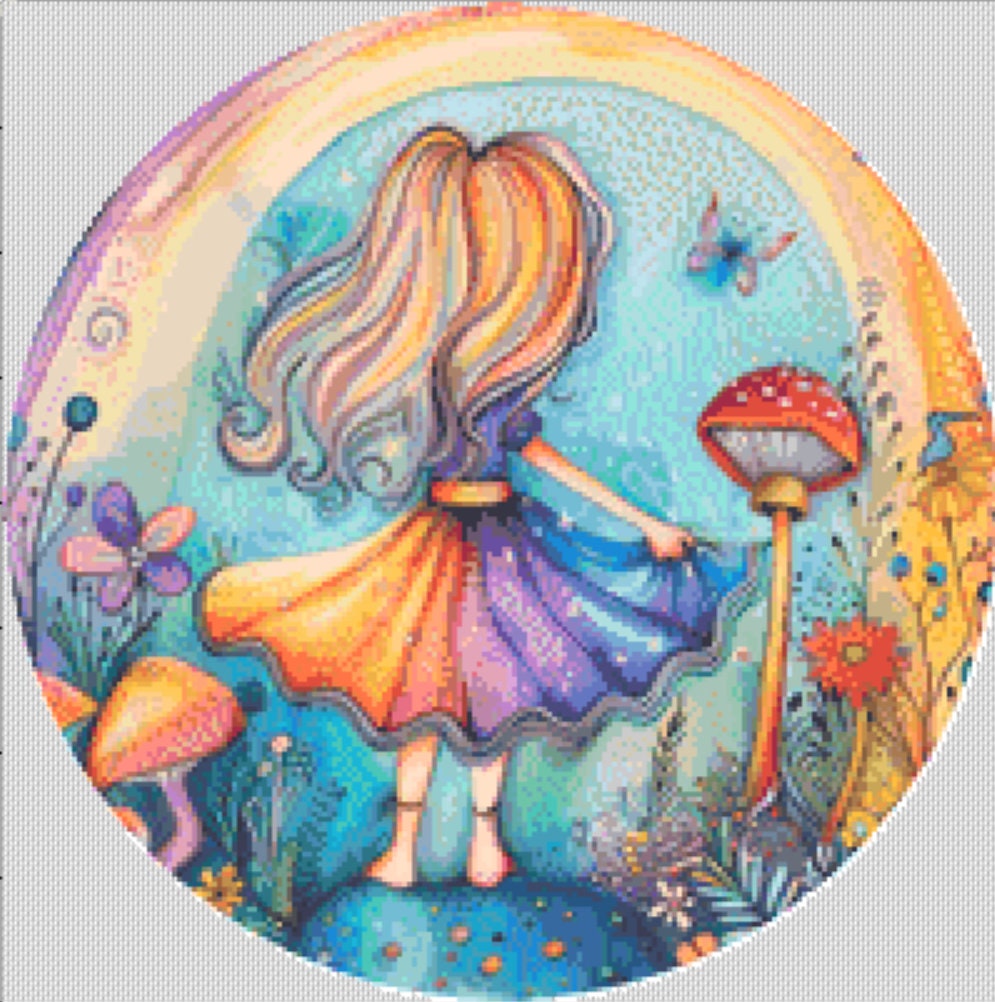 Colorful 4 (Round) cross stitch pattern by Passy Art