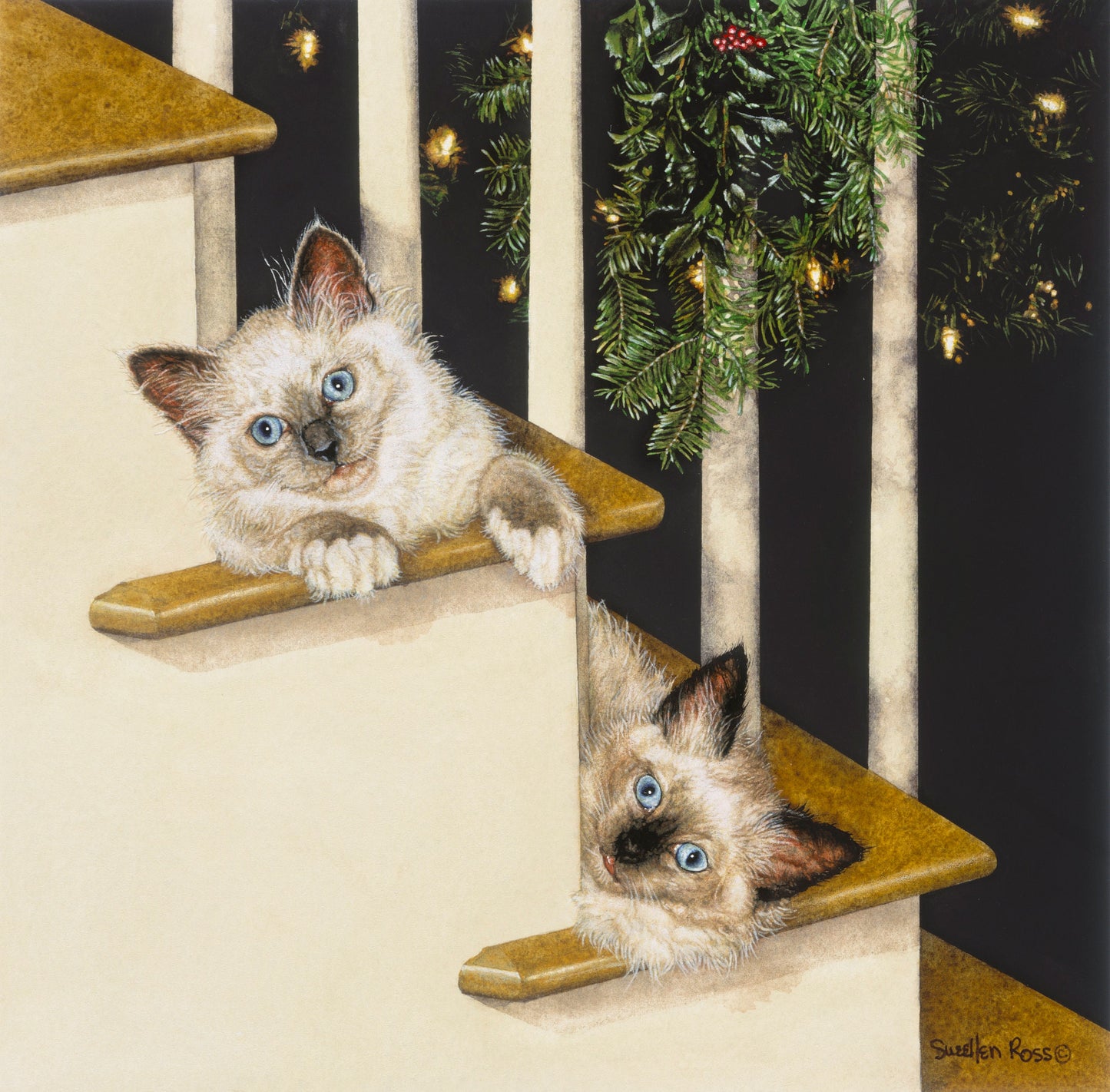 Night Before Christmas cross stitch pattern by Sueellen Ross/Ansada Art Licensing Group, LLC.