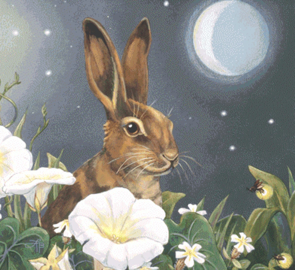 Rabbit cross stitch pattern by Linda Howard Bittner/Ansada Art Licensing Group, LLC.