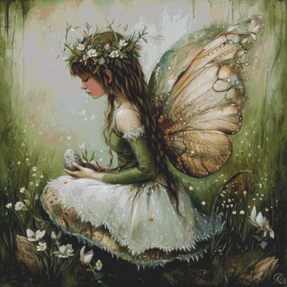 Easter Fairy 2 cross stitch pattern by PassyArt