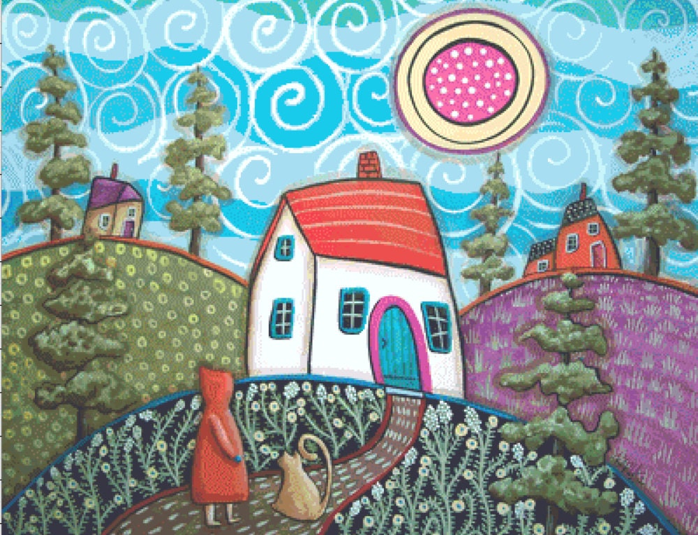 Neighbors counted cross stitch pattern by Karla Gerard