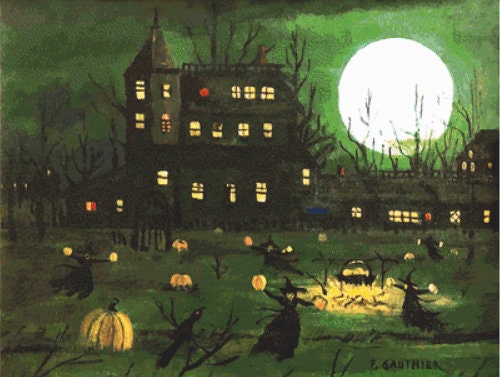 Boiling Pumpkins cross stitch pattern by Patrick Gauthier