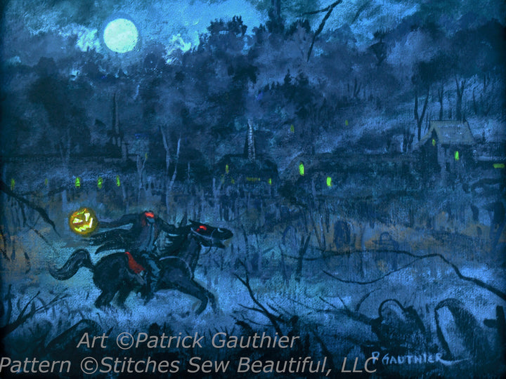 Sleepy Hollow cross stitch pattern by Patrick Gauthier