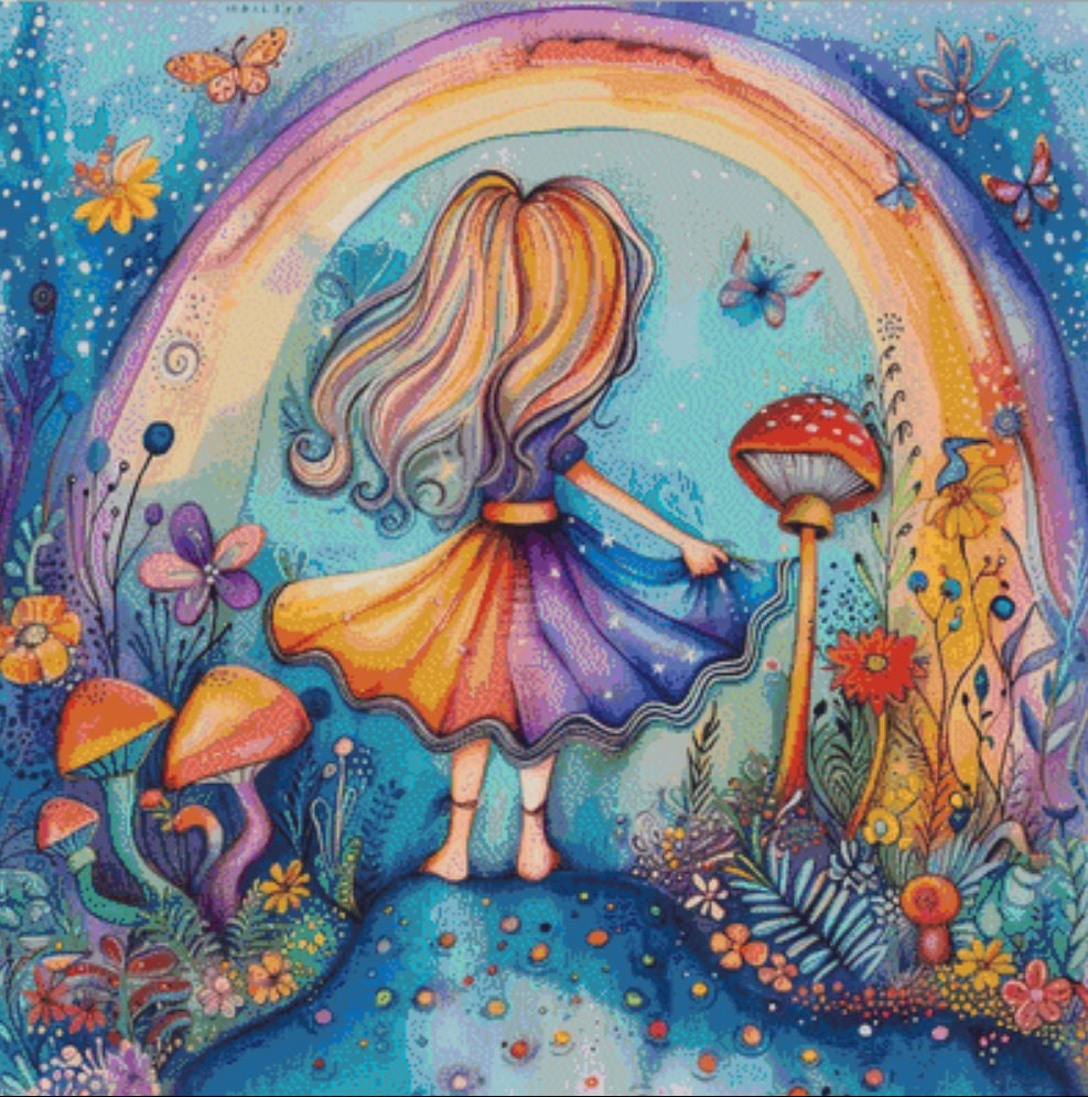 Colorful 4 cross stitch pattern by Passy Art