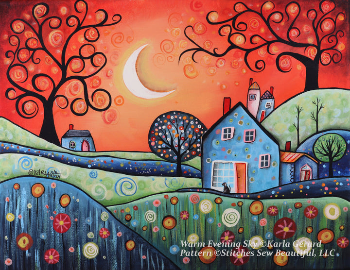 Warm Evening Sky (Small) cross stitch pattern by Karla Gerard