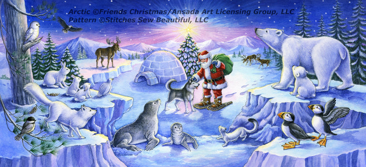 Arctic Friends Christmas cross stitch pattern by Rose Mary Berlin/Ansada Licensing Group, LLC
