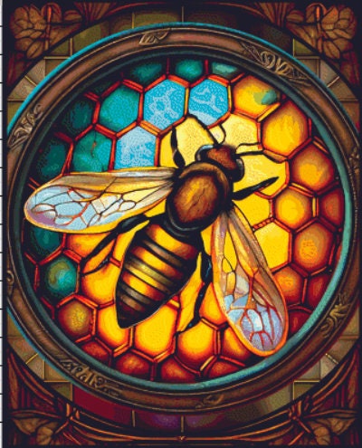 Bee 2 cross stitch pattern by IvyCottageHome
