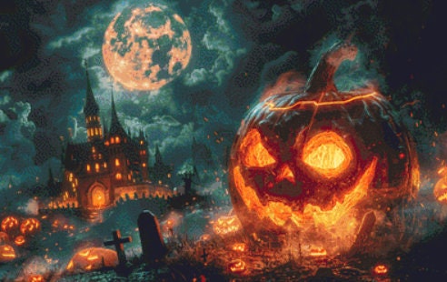Its Halloween Night (Max Colors) cross stitch pattern by Eder Jose Rosa