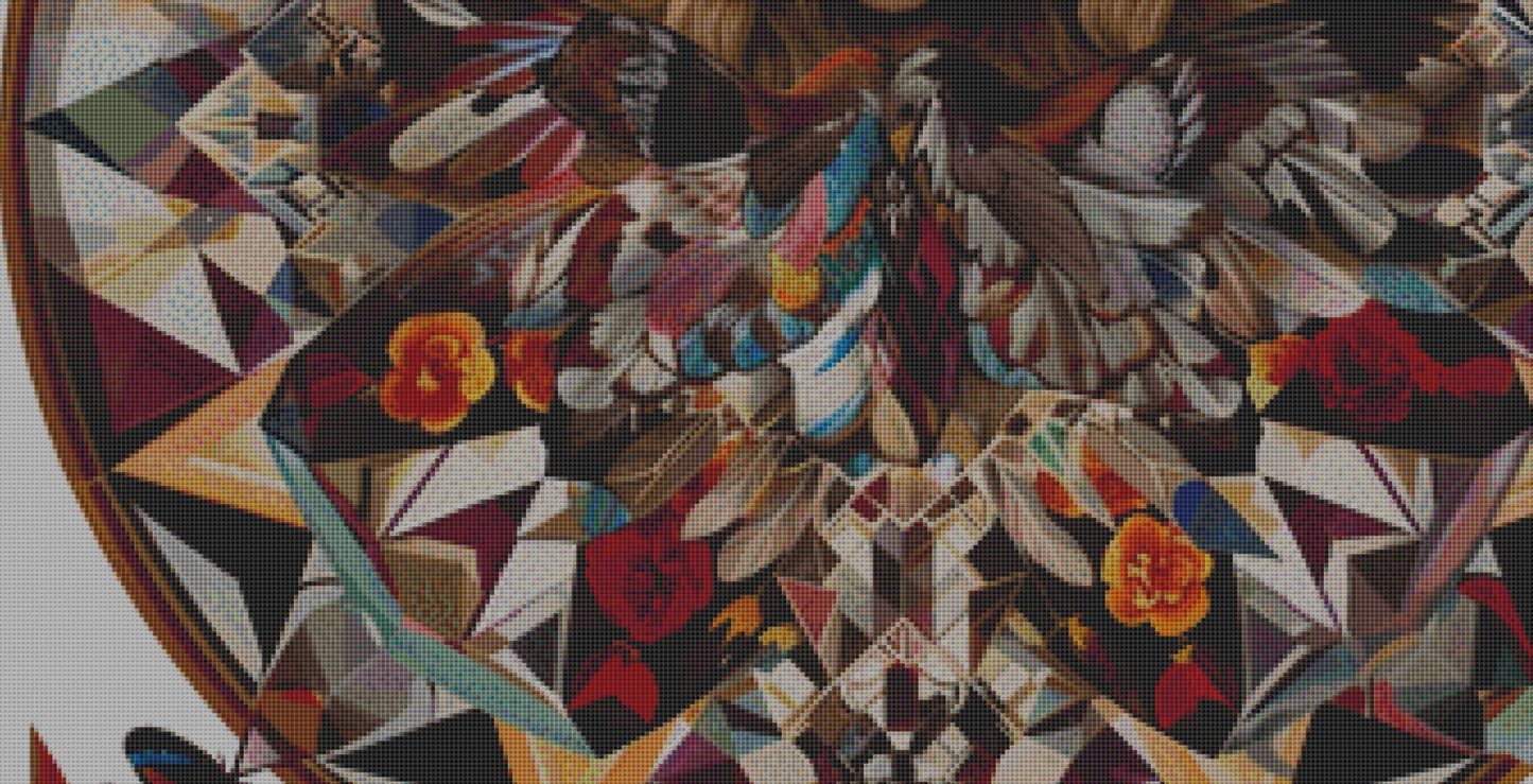 Kaleidoscope (Max Colors) cross stitch pattern by The Art Revivalist