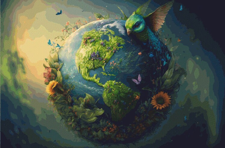 New Earth (Max Colors/Size) cross stitch pattern by FaiRYTaiLS