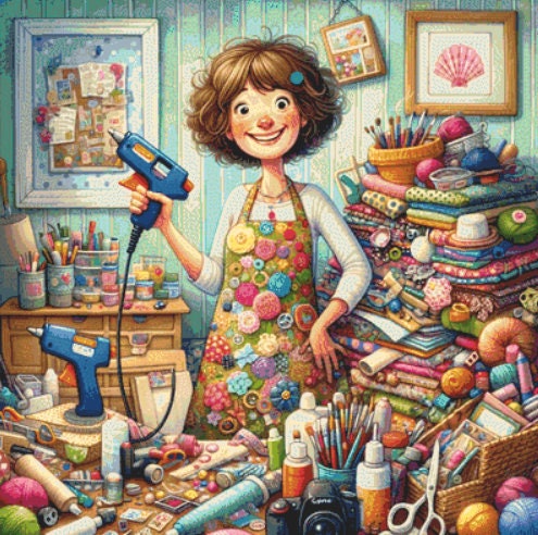 Behind Every Crafter cross stitch pattern by CraftyBeachOnYouTube