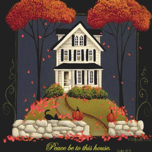 Peace Be to This House (Max Color) cross stitch pattern by Catherine Holman/Ansada Art Licensing Group, LLC