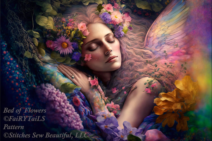 Bed of Flowers cross stitch pattern by FaiRYTaiLS