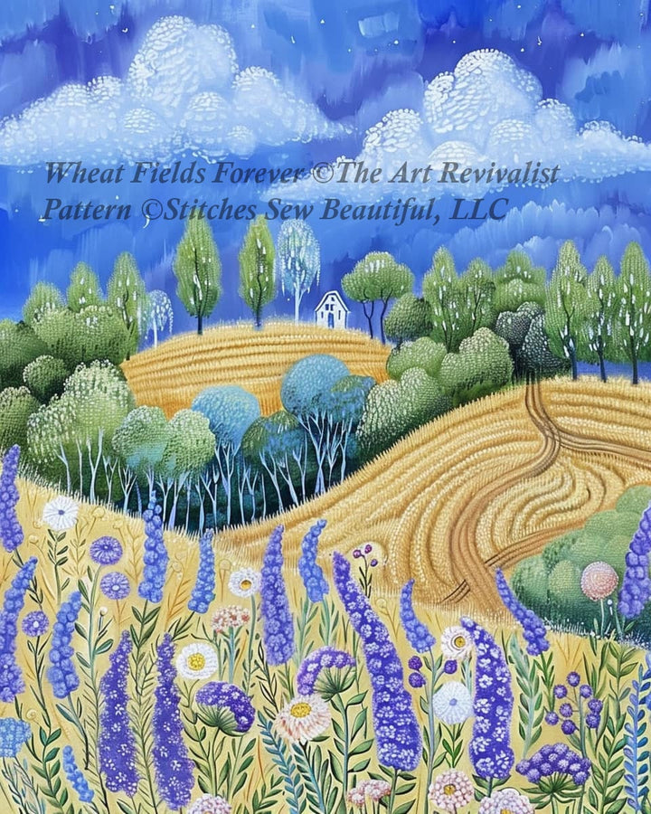 Wheat Fields Forever cross stitch pattern by The Art Revivalist