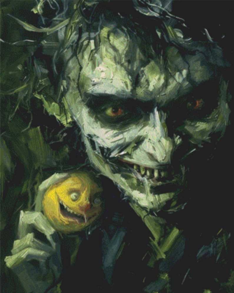 Whispers in The Shadows The Ghoul Cherished Plaything cross stitch pattern by The Art Revivalist