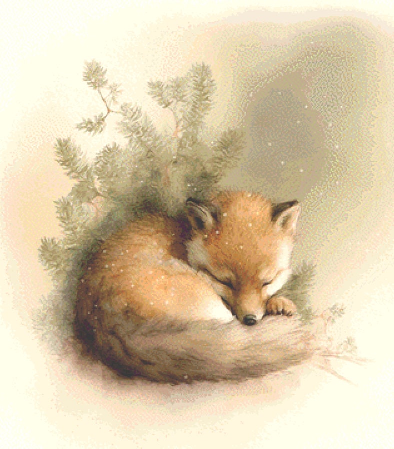 Fox cross stitch pattern by Tammy L. Gross