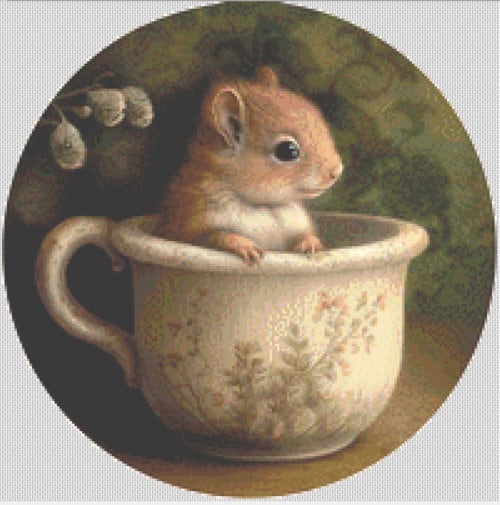 Teacup (Round) cross stitch pattern by Tammy L. Gross