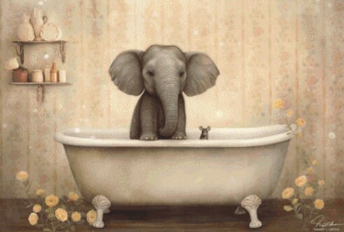 Bath Time cross stitch pattern by Tammy L. Gross