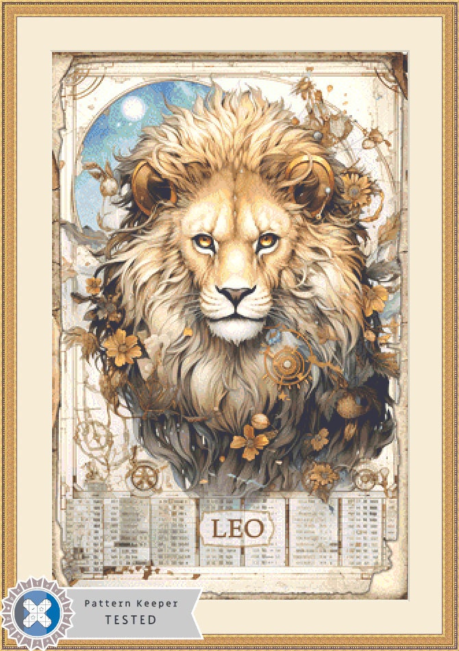 Zodiac - Leo counted cross stitch pattern by Sharm Studio