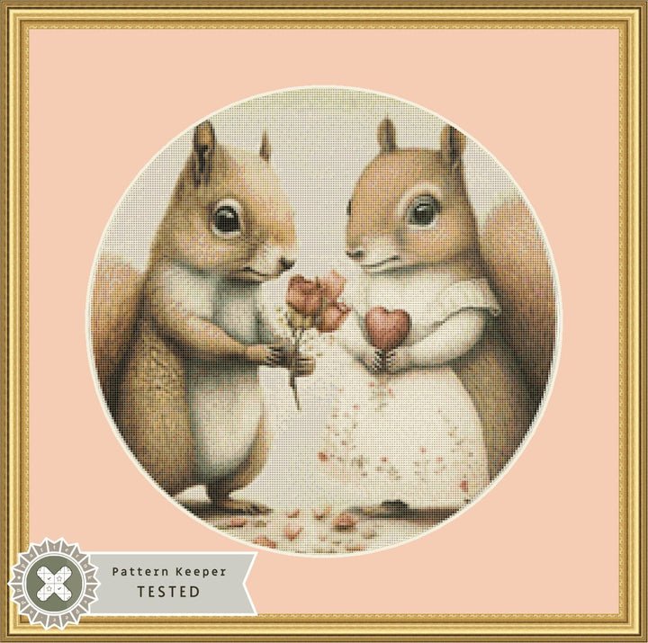 Valentine (Round) cross stitch pattern by Tammy L. Gross