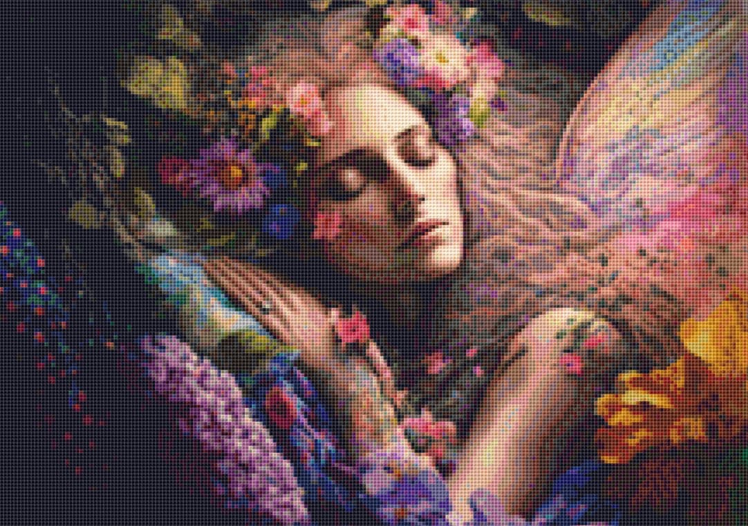 Bed of Flowers (Small) cross stitch pattern by FaiRYTaiLS