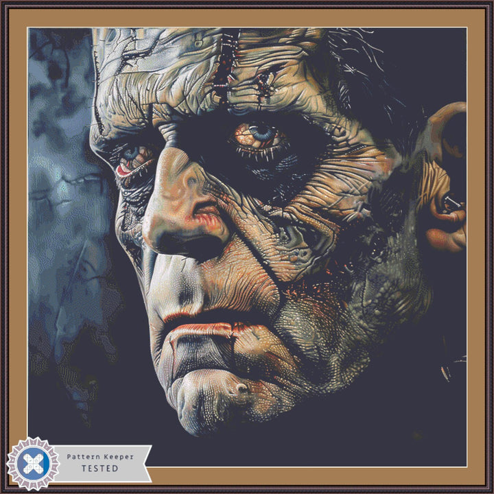 Frank's Monster (Max Size/Color) cross stitch pattern by The Art Revivalist