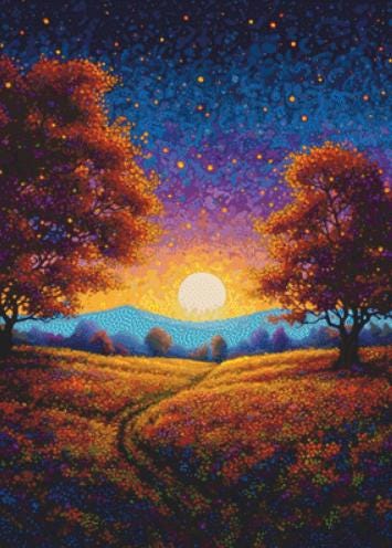 New Horizon in Color cross stitch pattern by Eder Jose Rosa