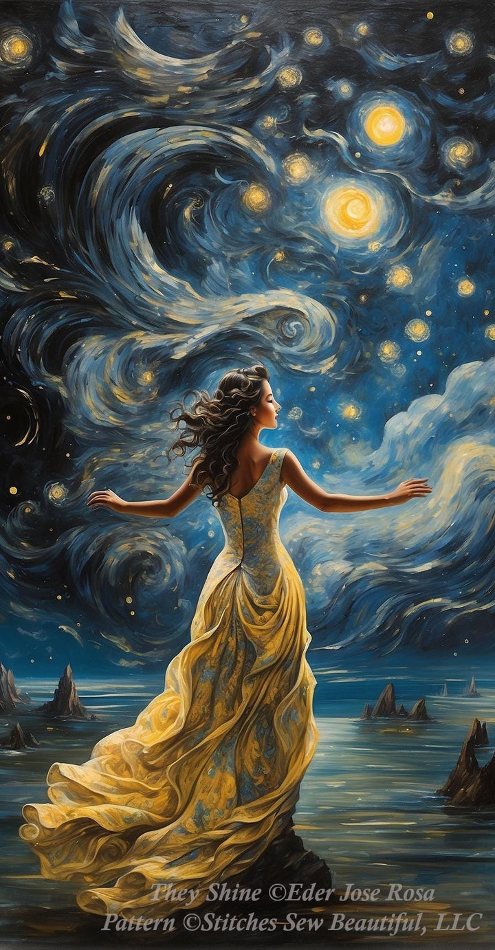 They Shine counted cross stitch pattern by Eder Jose Rosa