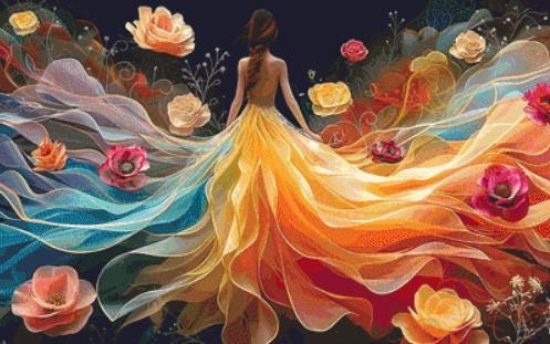 Floral Elegance counted cross stitch pattern by Eder Jose Rosa