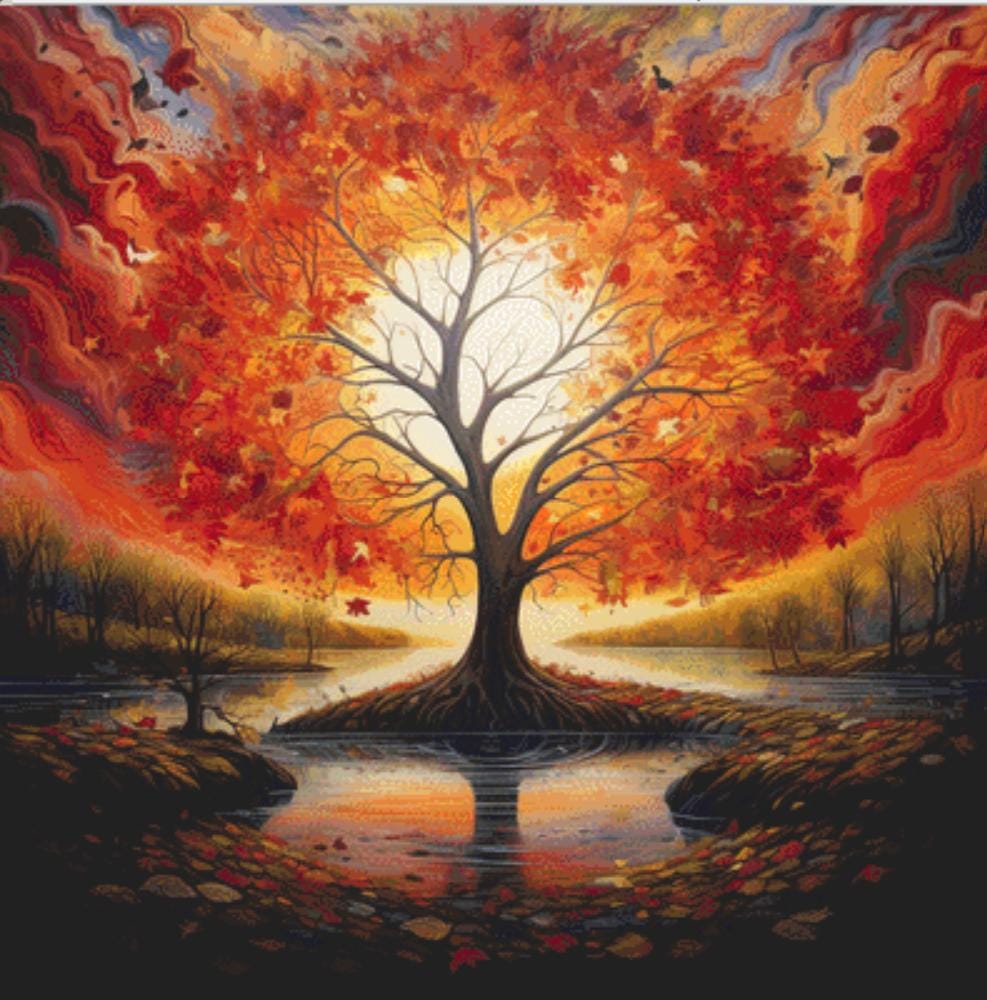 Autumn Equinox cross stitch pattern by Serr.Kai A Quill & Ink