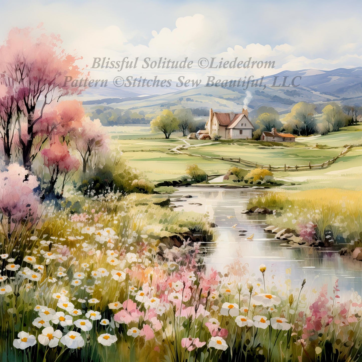 Blissful Solitude (Max Size/Color) counted cross stitch pattern by Liededrom