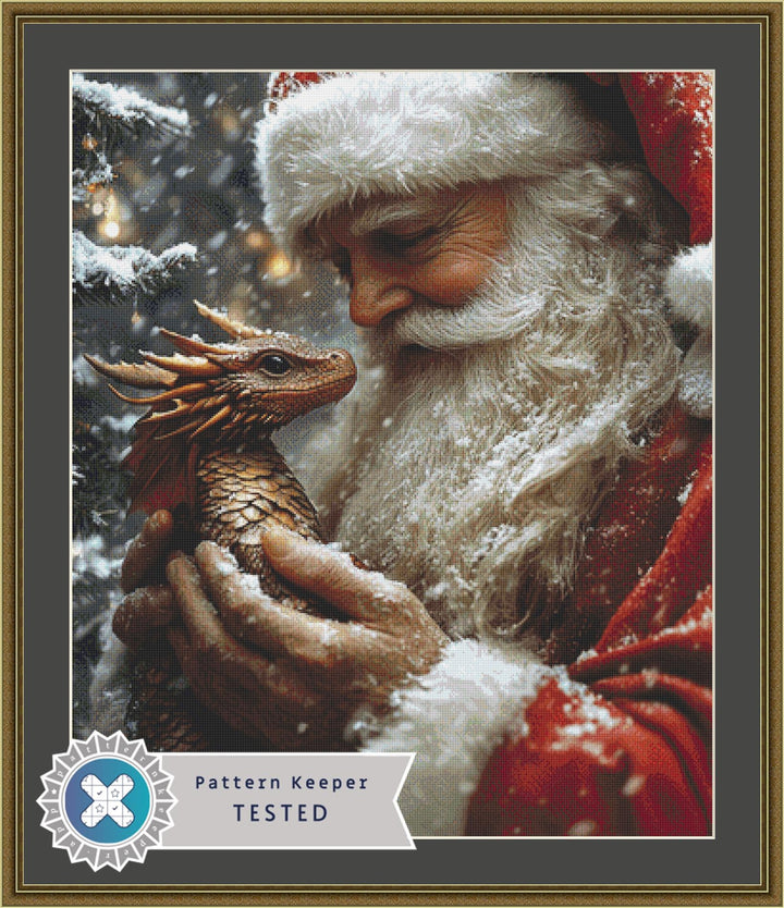 Santa's Gift full coverage cross stitch pattern by Serr.Kai A Quill & Ink